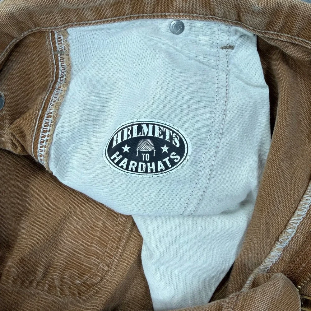 Carhartt‎ USA Union Made Double Knee Pants Fade Distress Brown Canvas Mens 40x30